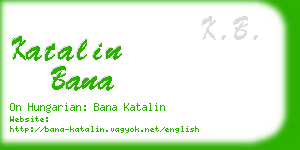 katalin bana business card